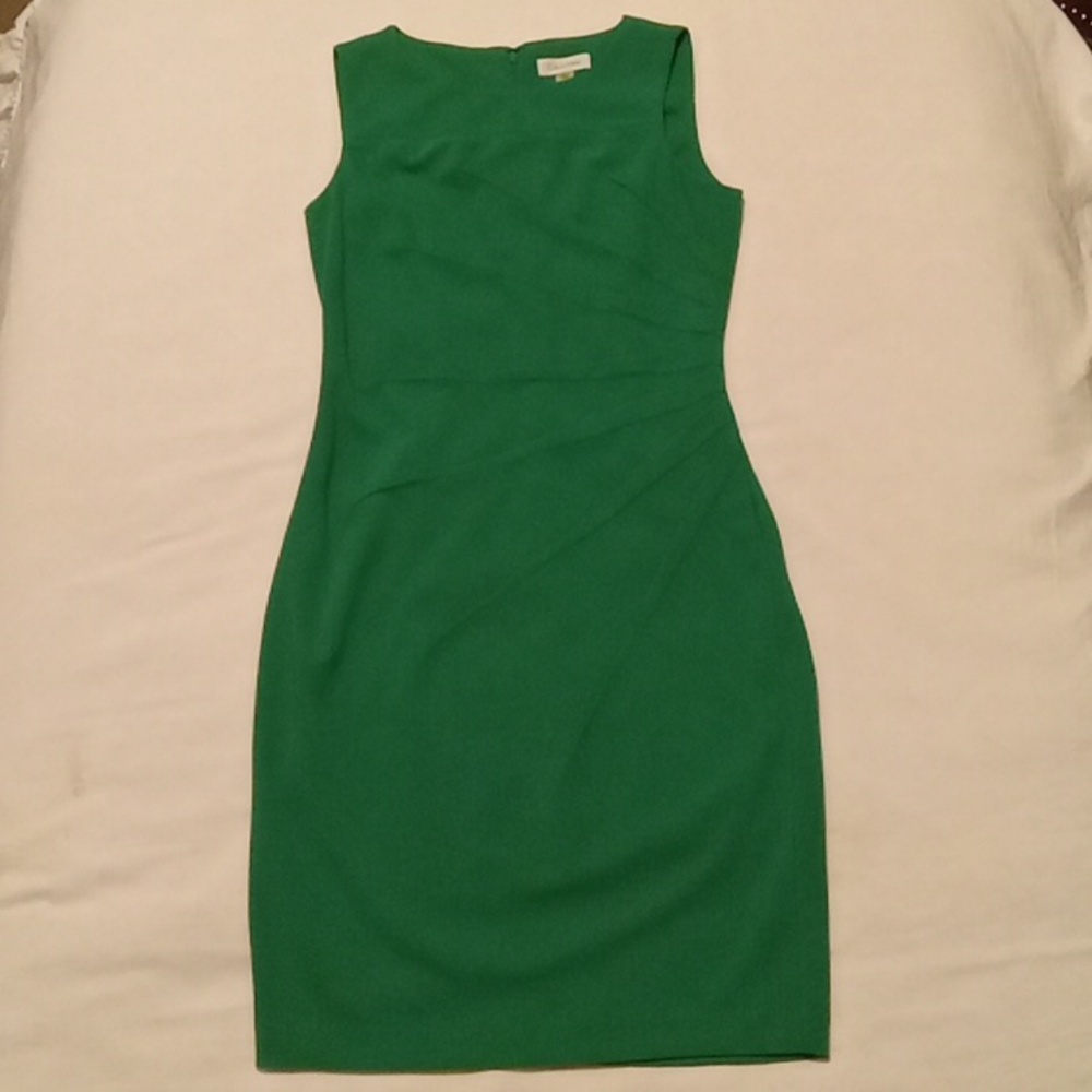 Calvin Klein Green Sleeveless Midi Sheath Dress